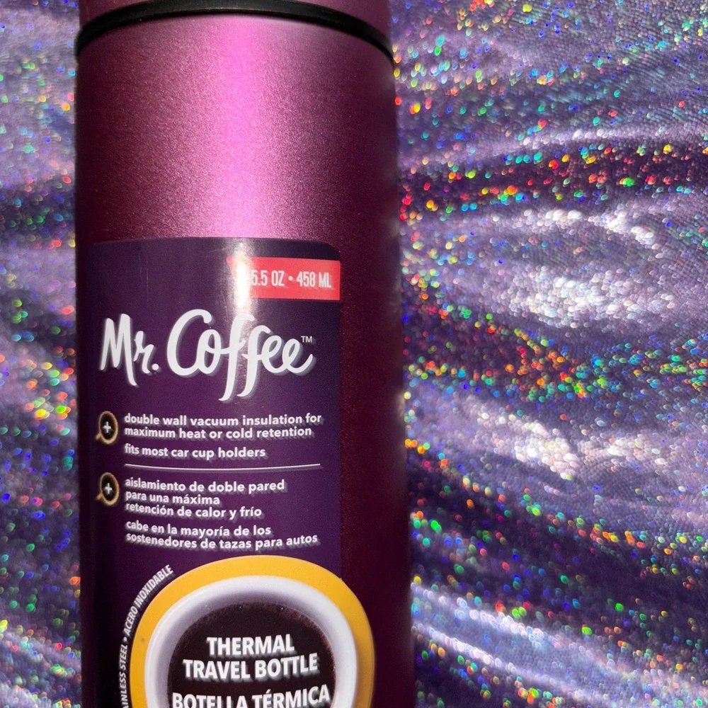 Mr Coffee Purple Thermal Travel Bottle
